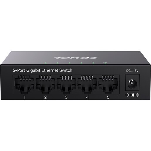 Switch TENDA TEG1005V4, 5 porturi gigabit, negru Switch TENDA TEG1005V4, 5 porturi gigabit, negru