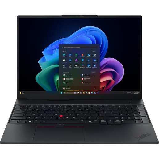 Laptop LENOVO ThinkPad E16 Gen 4, Intel Core Ultra 7 355 pana la 4.7GHz, 16" WUXGA, 16GB, SSD 512GB, Intel Graphics, Free Dos, negru Laptop LENOVO ThinkPad E16 Gen 4, Intel Core Ultra 7 355 pana la 4.7GHz, 16" WUXGA, 16GB, SSD 512GB, Intel Graphics, Free Dos, negru