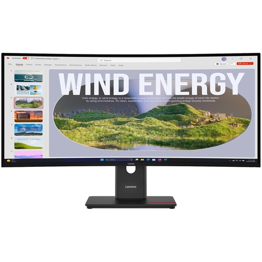 Monitor curbat LED IPS LENOVO ThinkVision T34WD-40, 34", UWQHD, 120Hz, pivot, negru Monitor curbat LED IPS LENOVO ThinkVision T34WD-40, 34", UWQHD, 120Hz, pivot, negru