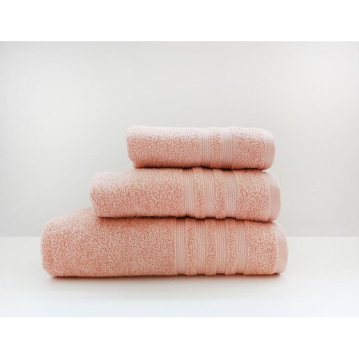 Set 3 prosoape baie MILA HOME Point, 50 x 90 cm, 70 x 140 cm, 100 x 150 cm, bumbac, somon savana Set 3 prosoape baie MILA HOME Point, 50 x 90 cm, 70 x 140 cm, 100 x 150 cm, bumbac, somon savana