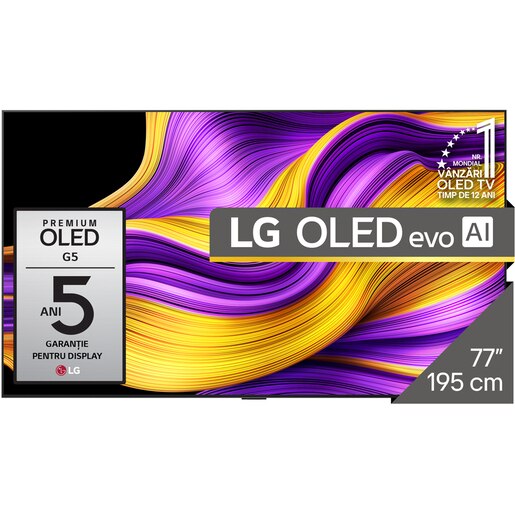 Televizor OLED Evo Smart LG 77G51LW, Ultra HD 4K, HDR, 195cm Televizor OLED Evo Smart LG 77G51LW, Ultra HD 4K, HDR, 195cm