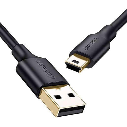 Cablu de date USB A - mini USB B UGREEN 10355, 1m, negru Cablu de date USB A - mini USB B UGREEN 10355, 1m, negru