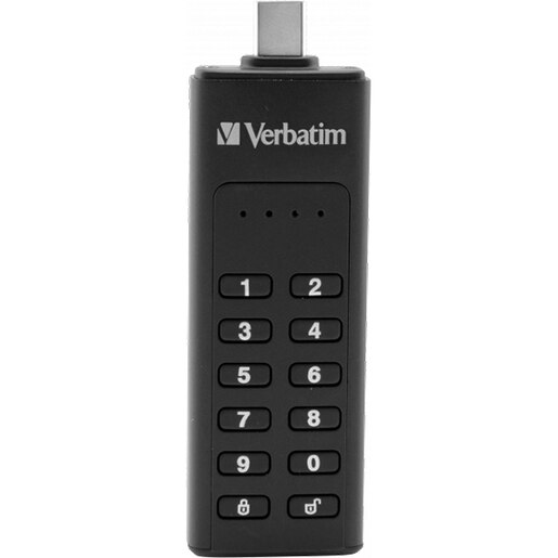 Memorie USB VERBATIM Keypad Secure, 128GB, USB 3.1, negru Memorie USB VERBATIM Keypad Secure, 128GB, USB 3.1, negru