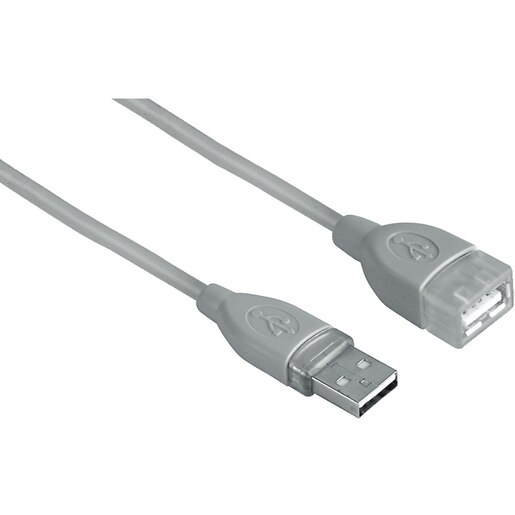 Cablu extensie USB 2.0 HAMA 39723, 0.5m, gri Cablu extensie USB 2.0 HAMA 39723, 0.5m, gri