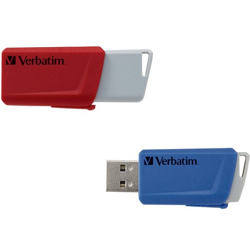Memorie USB VERBATIM 49308, 2 x 32 GB, USB 3.2, rosu-albastru Memorie USB VERBATIM 49308, 2 x 32 GB, USB 3.2, rosu-albastru