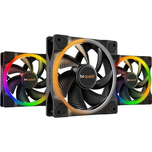Set 3 ventilatoare BE QUIET! Light Wings PWM Triple Pack, 120 mm, iluminare ARGB, VEBQBL076 Set 3 ventilatoare BE QUIET! Light Wings PWM Triple Pack, 120 mm, iluminare ARGB, VEBQBL076