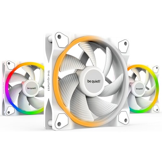 Set 3 ventilatoare BE QUIET! Light Wings PWM White Triple Pack, 120 mm, iluminare ARGB, VEBQBL100 Set 3 ventilatoare BE QUIET! Light Wings PWM White Triple Pack, 120 mm, iluminare ARGB, VEBQBL100