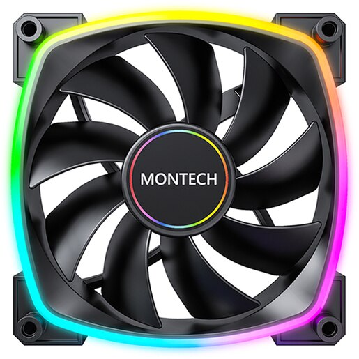 Ventilator MONTECH AX140 PWM Black, 140 mm, iluminare ARGB, VEMTAX140BK Ventilator MONTECH AX140 PWM Black, 140 mm, iluminare ARGB, VEMTAX140BK