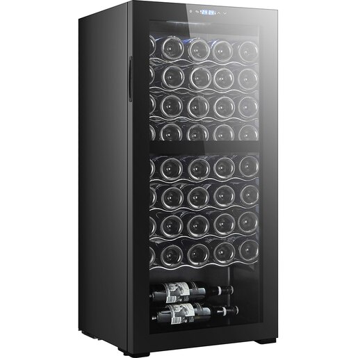 Racitor de vinuri VORTEX VWC13NBK02D, 45 sticle, H 110 cm, Clasa G, negru Racitor de vinuri VORTEX VWC13NBK02D, 45 sticle, H 110 cm, Clasa G, negru