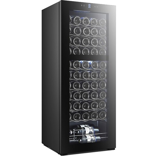 Racitor de vinuri VORTEX VWC15NBK02D, 55 sticle, H 126 cm, Clasa G, negru Racitor de vinuri VORTEX VWC15NBK02D, 55 sticle, H 126 cm, Clasa G, negru