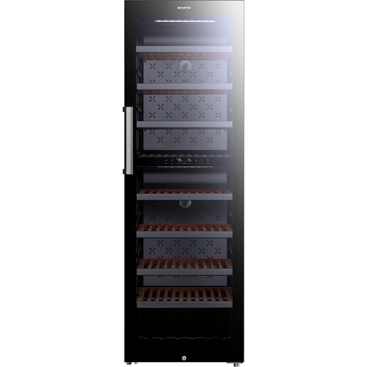 Racitor de vinuri VORTEX VWC43SBK01M, 193 sticle, H 185 cm, Clasa G, negru Racitor de vinuri VORTEX VWC43SBK01M, 193 sticle, H 185 cm, Clasa G, negru