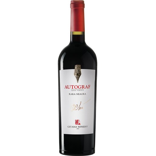 Vin rosu sec Gitana Winery Autograf Rara Neagra, 0.75L Vin rosu sec Gitana Winery Autograf Rara Neagra, 0.75L