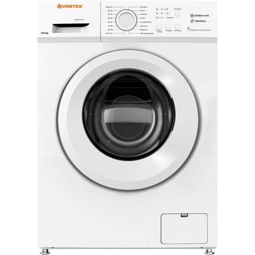 Masina de spalat rufe frontala VORTEX VMA81201S, 8 kg, 1200 rpm, Clasa E, alb Masina de spalat rufe frontala VORTEX VMA81201S, 8 kg, 1200 rpm, Clasa E, alb