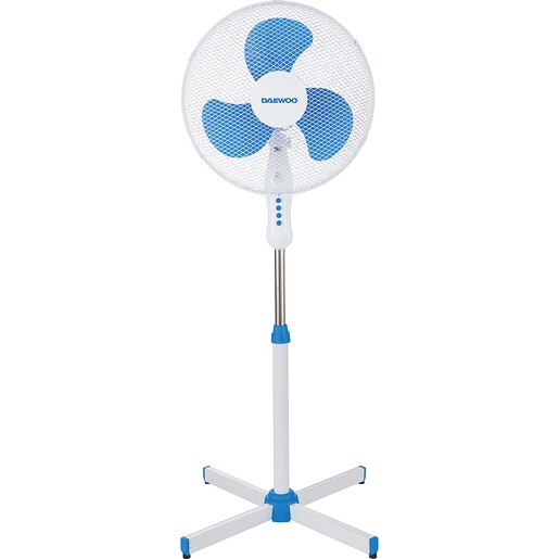 Ventilator cu picior DAEWOO DVS1699V, 3 trepte viteza, 40cm, 40W, alb Ventilator cu picior DAEWOO DVS1699V, 3 trepte viteza, 40cm, 40W, alb
