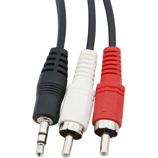 Cablu audio Jack 3.5mm - RCA VORTEX VO2829, 1.5m, negru Cablu audio Jack 3.5mm - RCA VORTEX VO2829, 1.5m, negru