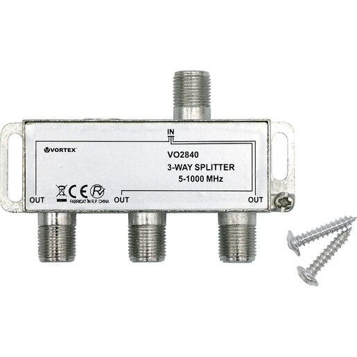 Spliter CATV VORTEX VO2840, 3 canele, Tip-F Spliter CATV VORTEX VO2840, 3 canele, Tip-F