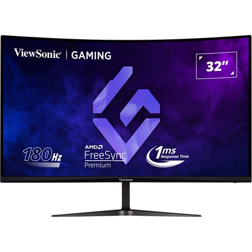 Monitor curbat LED VA VIEWSONIC VX3218C-2K, 32", QHD, 180Hz, HDR10, AMD FreeSync Premium, negru Monitor curbat LED VA VIEWSONIC VX3218C-2K, 32", QHD, 180Hz, HDR10, AMD FreeSync Premium, negru