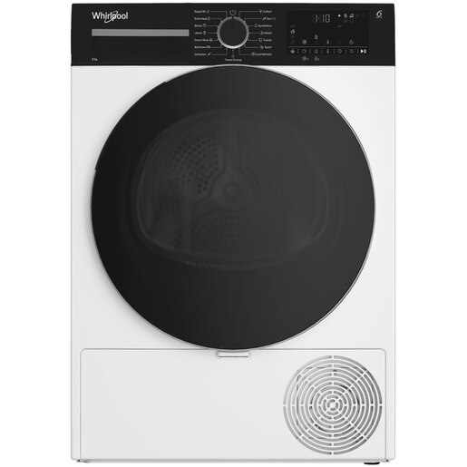 Uscator de rufe WHIRLPOOL WPS D8 WBS EE, 6th Sense, Pompa de caldura, 8 kg, 15 programe, Clasa D, alb Uscator de rufe WHIRLPOOL WPS D8 WBS EE, 6th Sense, Pompa de caldura, 8 kg, 15 programe, Clasa D, alb
