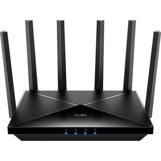 Router Wireless Gigabit CUDY WR6500 BE6500, Wi-Fi 7, Dual-Band 688 + 5765 Mbps, negru Router Wireless Gigabit CUDY WR6500 BE6500, Wi-Fi 7, Dual-Band 688 + 5765 Mbps, negru