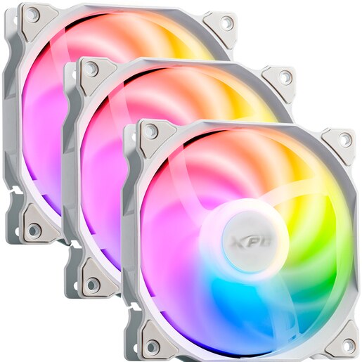 Set 3 ventilatoare PC XPG Vento 120 ARGB PWM, 120mm, alb Set 3 ventilatoare PC XPG Vento 120 ARGB PWM, 120mm, alb