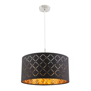 Lustra tip pendul, Negru/Auriu, 60 W, 1 x E27 Globo Clarke Lustra tip pendul, Negru/Auriu, 60 W, 1 x E27 Globo Clarke