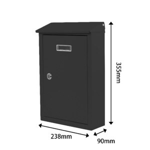 Cutie posta SMITH AND LOCKE, Inchidere cheie, 90 x 238 x 355mm, negru Cutie posta SMITH AND LOCKE, Inchidere cheie, 90 x 238 x 355mm, negru