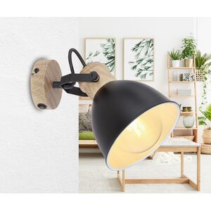 Spot negru, metal, 150X185 mm, 40W Globo Spot negru, metal, 150X185 mm, 40W Globo