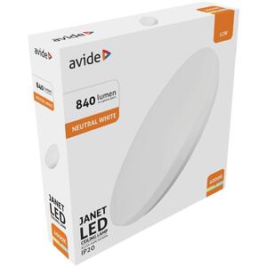 Plafoniera LED AVIDE Janet, 840lm, 12W, 4000K, alb Plafoniera LED AVIDE Janet, 840lm, 12W, 4000K, alb