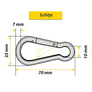 Carabina cu clapa, 7 x 70 mm, otel, argintiu Carabina cu clapa, 7 x 70 mm, otel, argintiu