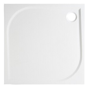Cadita dus GoodHome Limski, patrata, rasina, 90 x 90 x 2.8 cm, alb Cadita dus GoodHome Limski, patrata, rasina, 90 x 90 x 2.8 cm, alb