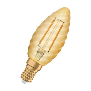Bec Decorativ Rustic Led OSRAM, E14, 2.5W, 220lm, 2400K Bec Decorativ Rustic Led OSRAM, E14, 2.5W, 220lm, 2400K