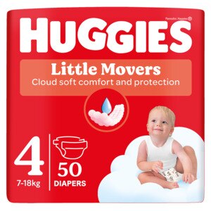 Scutece HUGGIES Little Movers Jumbo nr 4, Unisex, 7-18 kg, 50 buc Scutece HUGGIES Little Movers Jumbo nr 4, Unisex, 7-18 kg, 50 buc