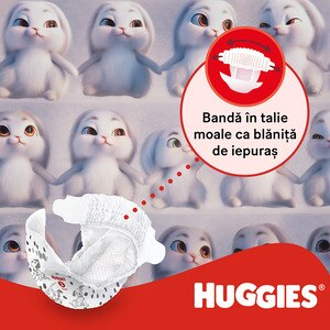 Scutece HUGGIES Little Movers Jumbo nr 4, Unisex, 7-18 kg, 50 buc Scutece HUGGIES Little Movers Jumbo nr 4, Unisex, 7-18 kg, 50 buc