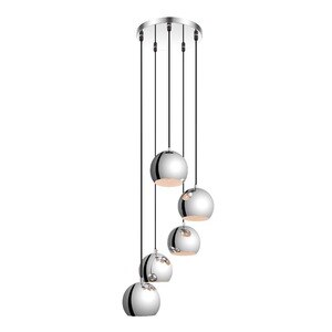 Lustra tip pendul, Argintiu, 28 W, 5 x E14 GoodHome Roccheta Lustra tip pendul, Argintiu, 28 W, 5 x E14 GoodHome Roccheta