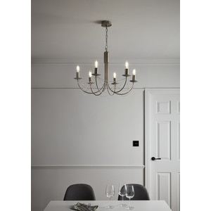 Lustra, Argintiu, 28 W, 6 x E14 GoodHome Suhel Lustra, Argintiu, 28 W, 6 x E14 GoodHome Suhel