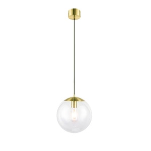 Lustra tip pendul, Transparent/Alama, 28 W, 1 x E27 GoodHome Dacite Lustra tip pendul, Transparent/Alama, 28 W, 1 x E27 GoodHome Dacite