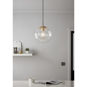 Lustra tip pendul, Transparent/Alama, 28 W, 1 x E27 GoodHome Dacite Lustra tip pendul, Transparent/Alama, 28 W, 1 x E27 GoodHome Dacite