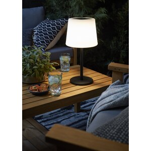 Lampa solara LED BLOOMA, 2 W, 3000K, IP44, sticla si otel inoxidabil, alb/negru Lampa solara LED BLOOMA, 2 W, 3000K, IP44, sticla si otel inoxidabil, alb/negru
