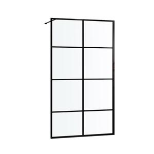 Paravan de dus, walk in, negru, 100 x 195 cm Paravan de dus, walk in, negru, 100 x 195 cm