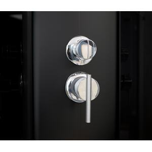 Cabina de dus cu hidromasaj SANOTECHNIK BH950BT, semirotunda, 90 x 90 x 215 cm, sticla securizata 4 mm, profil negru Cabina de dus cu hidromasaj SANOTECHNIK BH950BT, semirotunda, 90 x 90 x 215 cm, sticla securizata 4 mm, profil negru