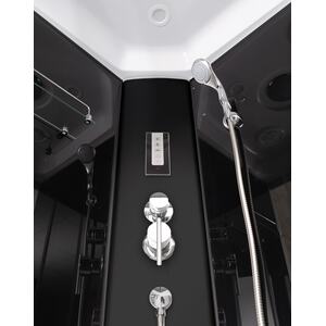 Cabina de dus cu hidromasaj SANOTECHNIK BH950BT, semirotunda, 90 x 90 x 215 cm, sticla securizata 4 mm, profil negru Cabina de dus cu hidromasaj SANOTECHNIK BH950BT, semirotunda, 90 x 90 x 215 cm, sticla securizata 4 mm, profil negru