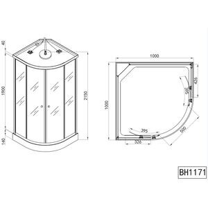 Cabina de dus cu hidromasaj VENUS, semirotunda, profil metalic, sticla securizata, 100 x 100 x 215 cm, alb Cabina de dus cu hidromasaj VENUS, semirotunda, profil metalic, sticla securizata, 100 x 100 x 215 cm, alb