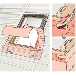 Rama etansare VELUX EDW 1000, 50 x 154 cm, gri antracit Rama etansare VELUX EDW 1000, 50 x 154 cm, gri antracit