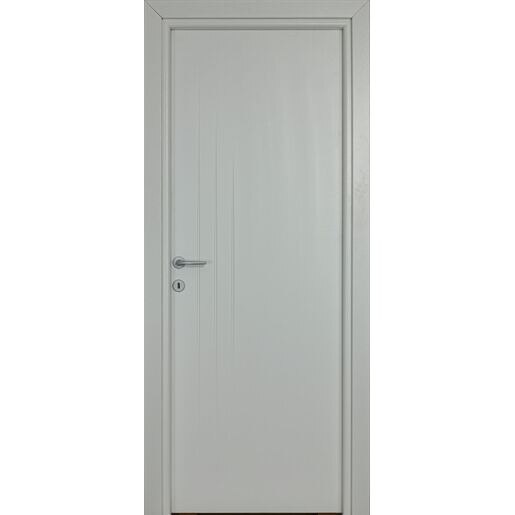 Usa interior Three Lines, fara geam, reversibila, MDF, 88 x 203 cm, alb Usa interior Three Lines, fara geam, reversibila, MDF, 88 x 203 cm, alb