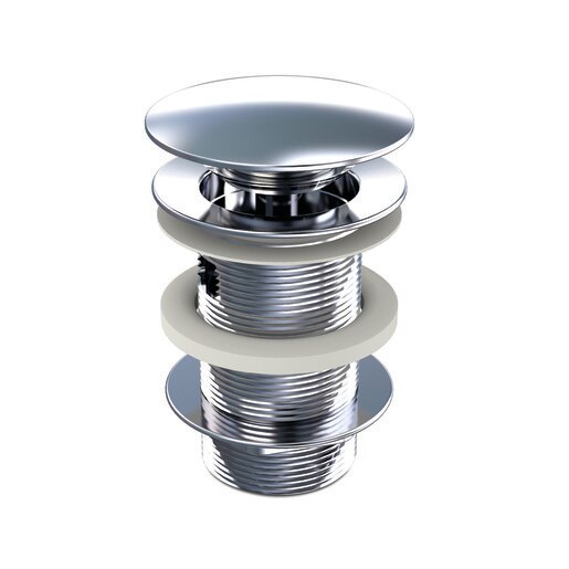 Ventil WIRQUIN quick-clack cu preaplin, metal, L 75 mm, argintiu Ventil WIRQUIN quick-clack cu preaplin, metal, L 75 mm, argintiu