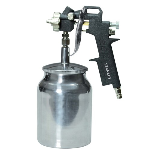 Pistol de vopsit cu aspiratie STANLEY, 1l, vas inferior, negru Pistol de vopsit cu aspiratie STANLEY, 1l, vas inferior, negru