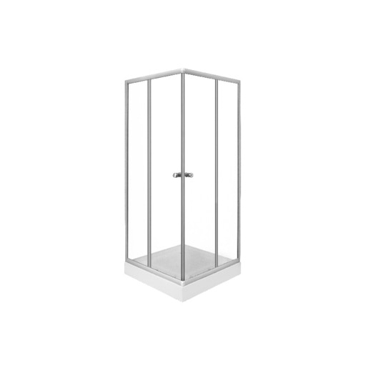 Cabina dus standard, patrata, sticla securizata, 80 x 80 x 192 cm, alb Cabina dus standard, patrata, sticla securizata, 80 x 80 x 192 cm, alb