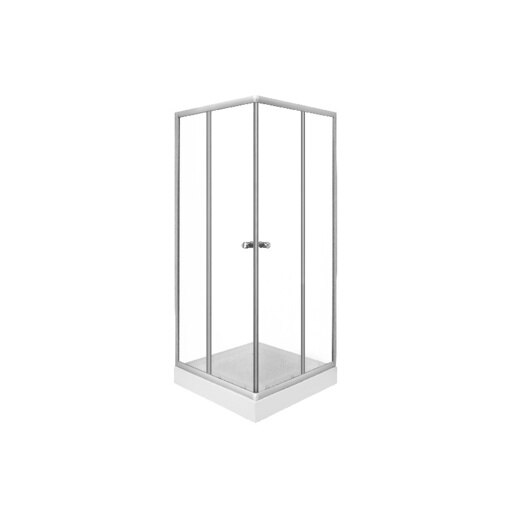 Cabina dus simpla, patrata, sticla, 90 x 90 x 192 cm, alb Cabina dus simpla, patrata, sticla, 90 x 90 x 192 cm, alb