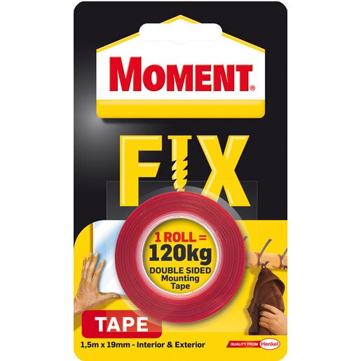 Banda dubla adeziva Moment Fix 19 mm x 1.5 m, rosu Banda dubla adeziva Moment Fix 19 mm x 1.5 m, rosu