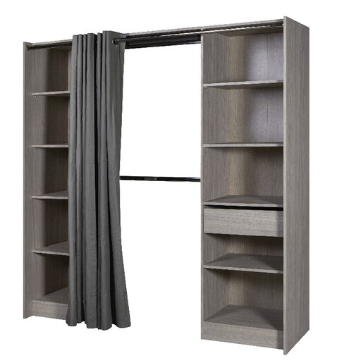 Kit dressing complet Eklips, 200 x 200 cm, stejar gri Kit dressing complet Eklips, 200 x 200 cm, stejar gri
